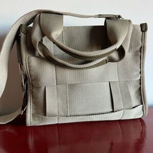 Zara Beige Woven Tote Bag